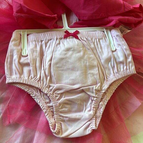 New Disney Minnie Mouse Tutu couture pink chambray dress panty 12M - Picture 9 of 10